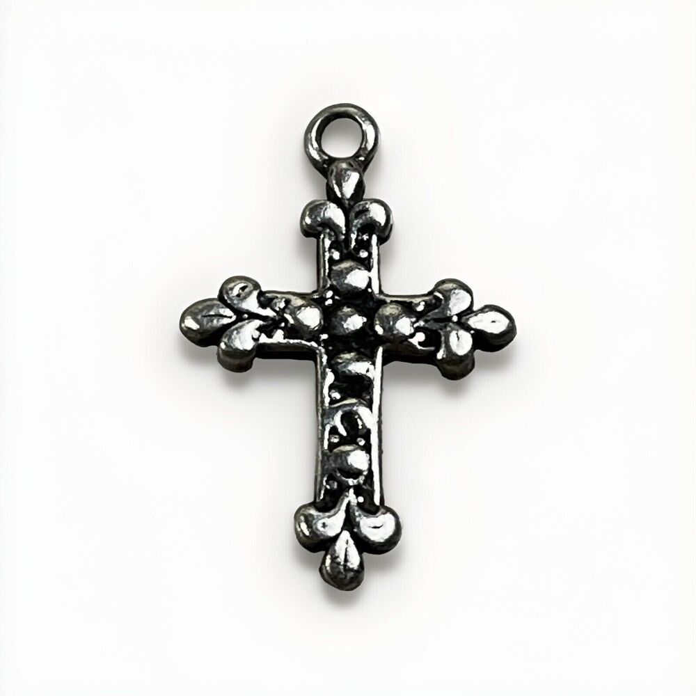 Celtic Knot Cross Pendant for Necklace or Charm Bracelet 925 Sterling Silver